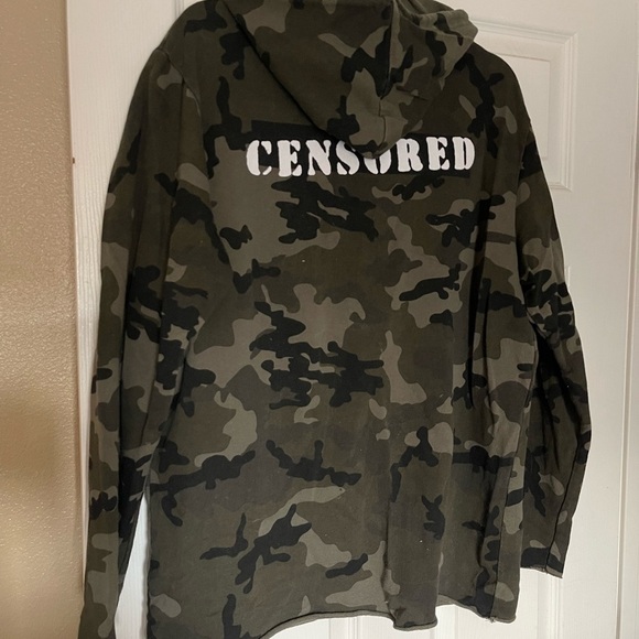 Zara Long cotton hoodie camouflage color - Picture 2 of 5